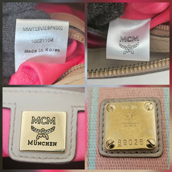 MCM Cream Handbag With Long Handle Satchel AUTHENTIC - Picture 15 of 16